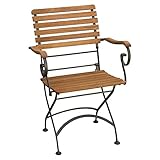 Klappstuhl Montgomery Holz Natur mit Armlehnen FSC®