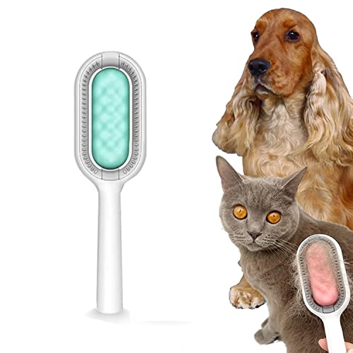 JOOTEN 4 in 1 Universal Pet Knots Remover, Multifunctional Pet Cleaning Brush with Disposable Wipes Brush, Pet Hair Removal Tool for Pet Hair Cleaning & Grooming, Pet Cleaning Hair (Blauw Kort haar)
