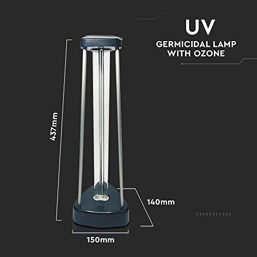 UV-C Keimtötende Lampe mit Ozon für 60m2, 38W, Wellenlängenbereich 200 nm, Touch-Schalter, 10 Sekunden Verzögerung - Image 3