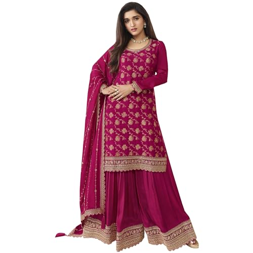Shalwar Kameez Pakistanais Rose 54 | Costume Mariée Palazzo
