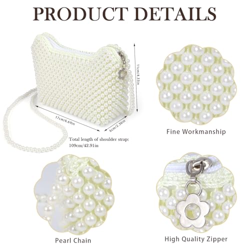 Girls Purse with Kids Jewellery, Beaded Handbag with Necklace Bracelet Earrings Hair Accessories Crossbody Bag Girls Birthday Presents Christmas Gifts2