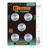 5PCS EEMB LIR2032 Rechargeable Battery 3.7V Lithium-ion Coin Button Cell Batteries 45mAh