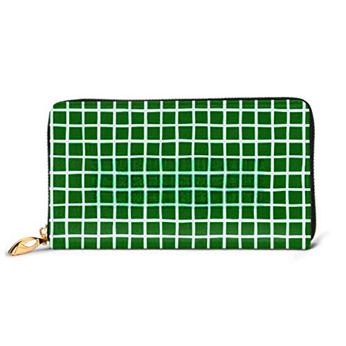 Preisvergleich Produktbild JHGFG Mode Handtasche Reißverschluss Brieftasche Karierte quadratische Plaid Vektor Nahtlose Muster Telefon Kupplung Geldbörse Abendkupplung Blockieren Leder Brieftasche Multi Card Org