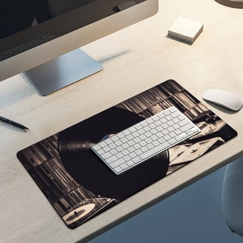 Vinyl Records Desk Pad Large Protector Blanco 24x12 pulgadas miniatura 5