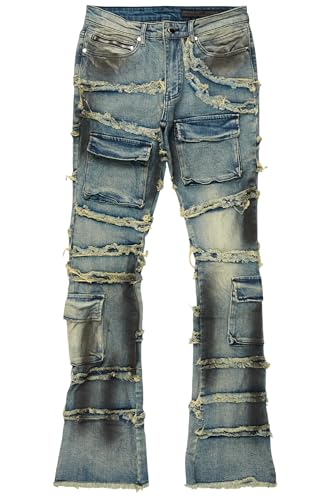 Men's Yves Stacked Flare Cargo Jean2