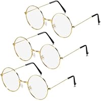 Gafas de Papá Noel,3 Pares Cosplay Eyewear Gafas,Marco de Metal