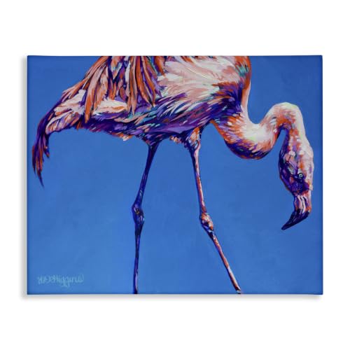Stupell Industries Modern Blue Flamingo, 24 x 30 Inch Canvas Wall Art