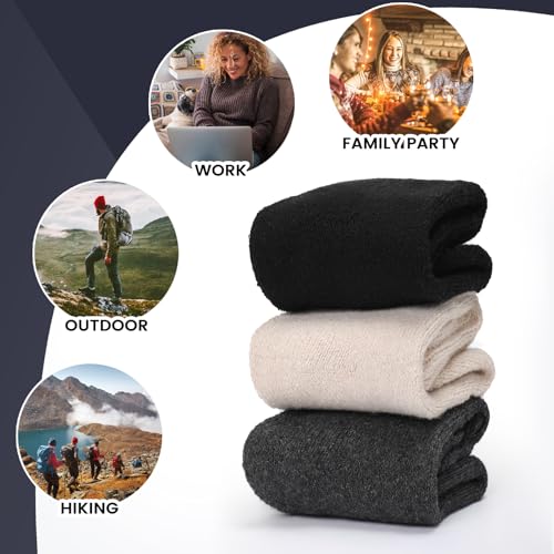 Colothy Merino Wool Socks for Women Men, Thick Thermal Winter Boot Sock - image 7
