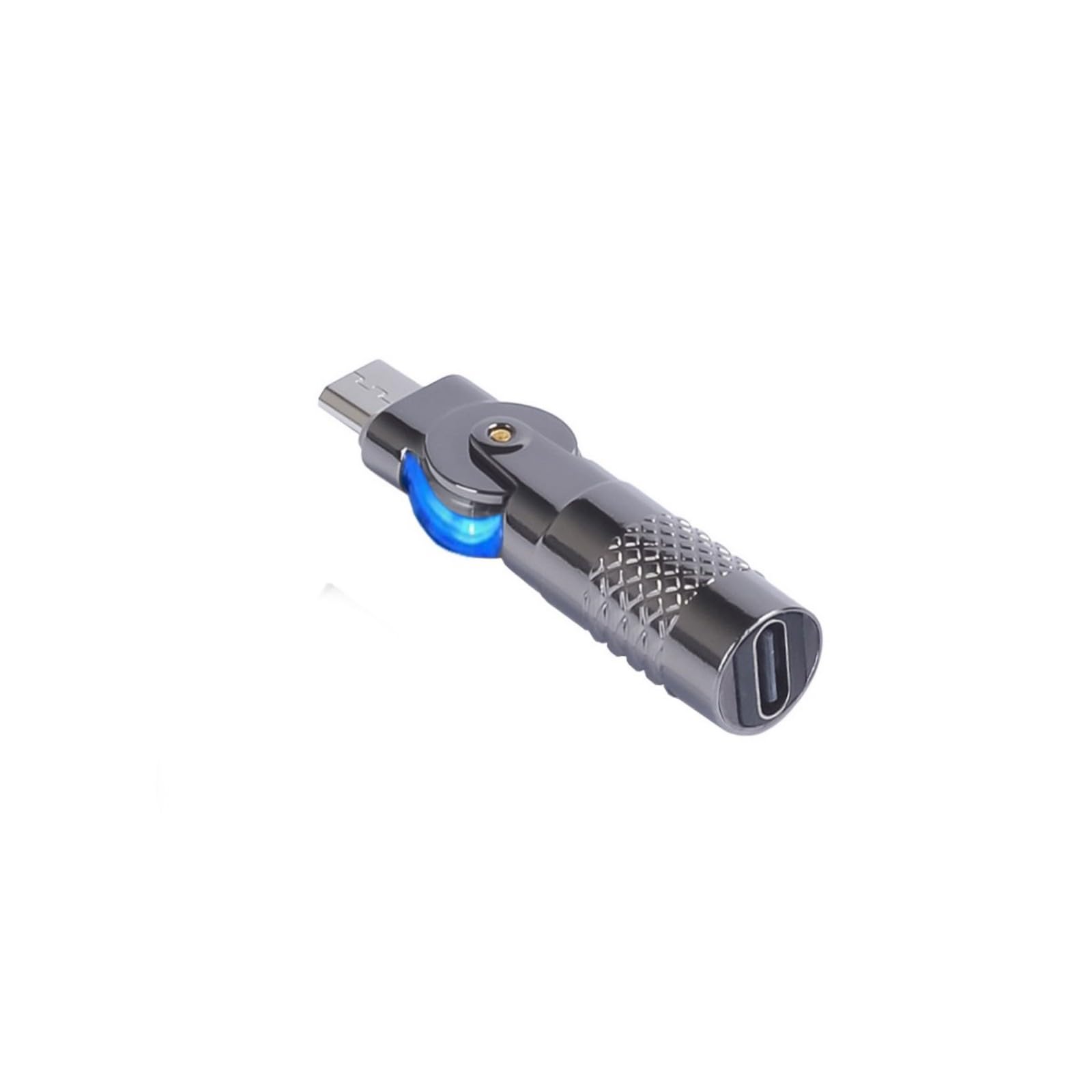 Maxtonser Type C/USB To Type C/USB Right Angled Adapter Aluminum 90 Degree for Cameras Headphones 60W Fast Charging Data Transfer