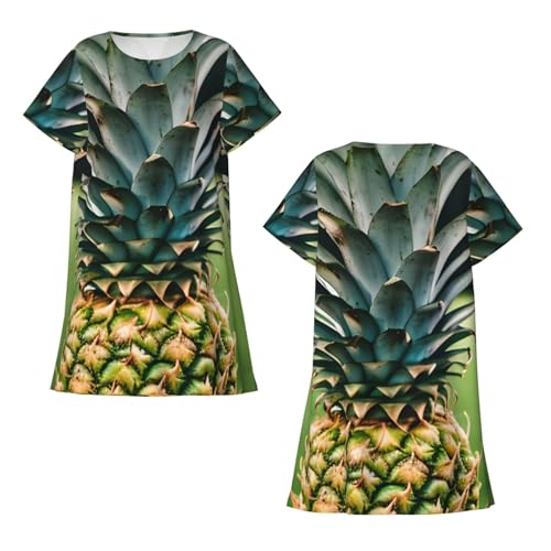 Chemise de nuit légère ananas imprimé fruité coupe fluide été - 5