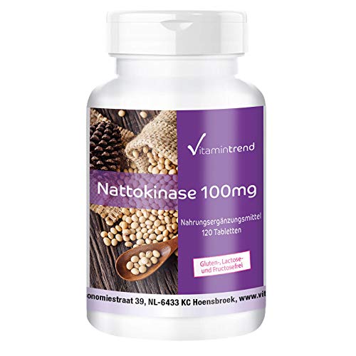 Nattokinase 100mg - 2000 FU pro Tablette - 120 Tabletten - Vegan - Hochdosiert Cover