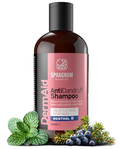 Sphagnum Botanicals Champú Anticaspa con Ácido Salicílico 3% y Turba Nórdica - Ayuda a Reducir Escamas y Picor del Cuero Cabelludo - Fórmula Dermocosmética con Mentol - Sin SLS/SLES, 250 ml