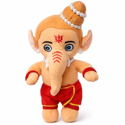 Image of Baby Lord Ganesha| Kids Soft Plush Stuff Toy | Gift for Boys, Girls, Infants, Toddlers, Babies - Kids Educational Learning | 25 x 20 x 4 cm