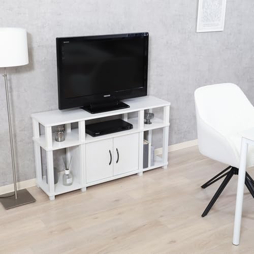 undefined 不二貿易 テレビ台 工具不要で組み立て簡単 幅110×奥行29.5×高さ58.9cm オーク ホワイト 52268 の商品画像 3
