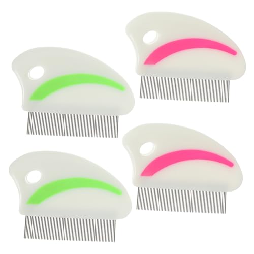 HOLIDYOYO 4pcs Stainless Steel Pet Removal Comb for Cats and Dogs Remover Grooming Tool Dematting Brush Easy to Use Random Style