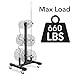 Philosophy Gym Rolling Olympic/Bumper Weight Plate Tree or Bumper Plate Tree, Commercial Vertical Storage Rack with Barbell Holders