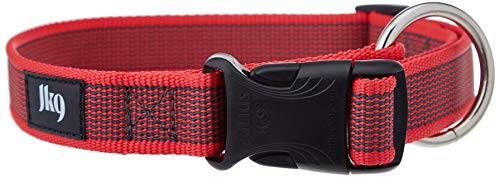 Julius-K9 Collar Color & Gray, 25 mm 39/65 cm, Rojo/Gris