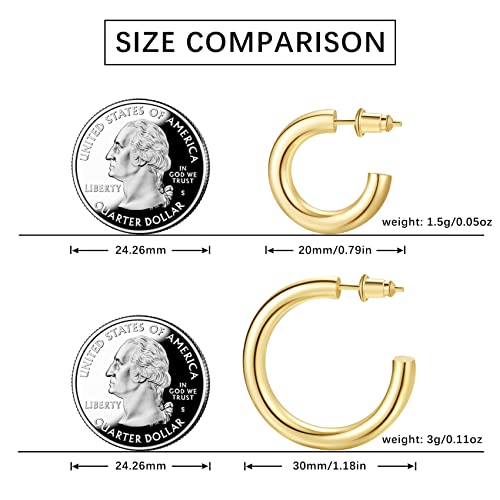 14K Gold Plated Lightweight Chunky Gold Hoop Earrings For Women,Small Gold Hoop Earrings,14K Gold Hoop Earrings,Gold Huggie Earrings,Gold Plated Hoop Earrings #TOP3