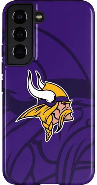 Skinit Pro Phone Case Compatible with Galaxy S22 - Officially Licensed NFL Minnesota Vikings Double Vision Design