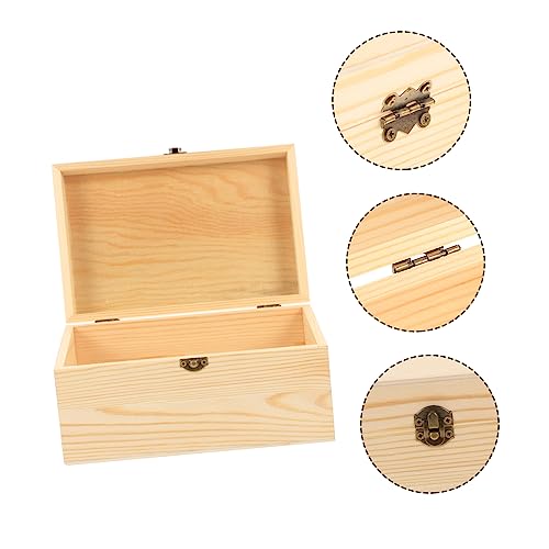 Coffret à bijoux en bois rectangulaire kaki léger VALICLUD - 6