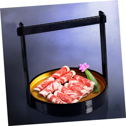 Plato para sushi COLLBATH plástico dorado redondo miniatura 4