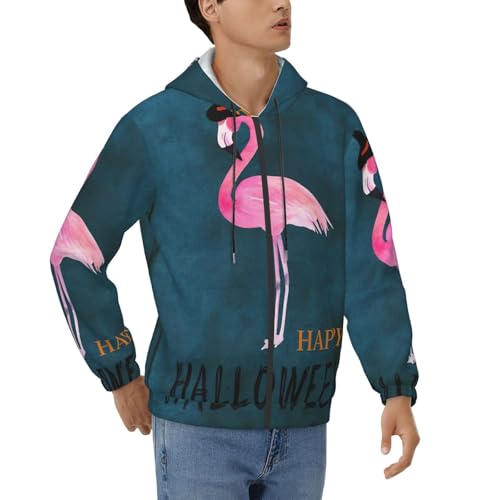 Sweat à capuche homme confortable contre le froid avec motif flamant