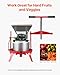 VEVOR 1.8 Gal/7L Fruit and Apple Crusher, Large Manual Grinder, Stainless Steel Fruit Scratter Pulper for Wine Cider Apple Grape Pressing, with Roller Handle for Kitchen Home, Green