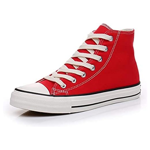 Robbie jones Casual Sneakers Canvas Outwear Shoes for Men in Black Red Yellow