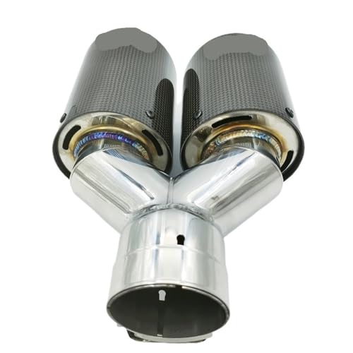 Tubo de escape de 63 mm con acabado premium en Y y silenciador trasero universal