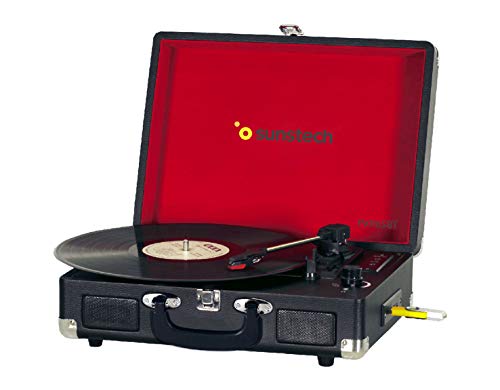 Sunstech PXR6SBTBK – Tourne-Disque Portable (Bluetooth, USB, MP3) - Les Beatles, Paul McCartney, John Lennon, RIngo Starr, George Harrison Sunstech PXR6SBTBK – Tourne-Disque Portable (Bluetooth, USB, MP3) – Image 3