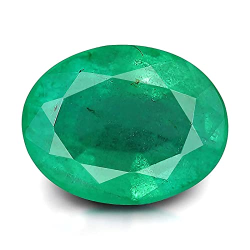 S Kumar Gems & JewelsCertified 3.25/5.25/7.25/9.25 Ratti Natural Green Emerald Stone (Panna Stone) Real Panna Stone Gemstone/Rashi Ratan for Men and Women