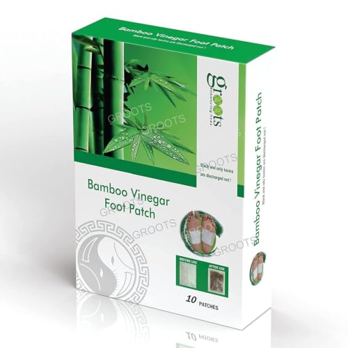 Image of GROOTS Premium Ginger Foot Patch Detox Foot Patches Cleansing Toxin Remover Foot Pads Pain Relief Stress Relief Sleep Patch for Detoxification for Men and Women (1 Box = 10 Patches) Pack of 3
