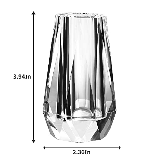 kitCom Flower Vase, Modern Mini Crystal Vase, Lead-Free Flower Vase, European Crafted for Table, Home Decoration, Wedding or Luxury Gifts, 2.4 x 2.4 x 4 Inches - Image 6