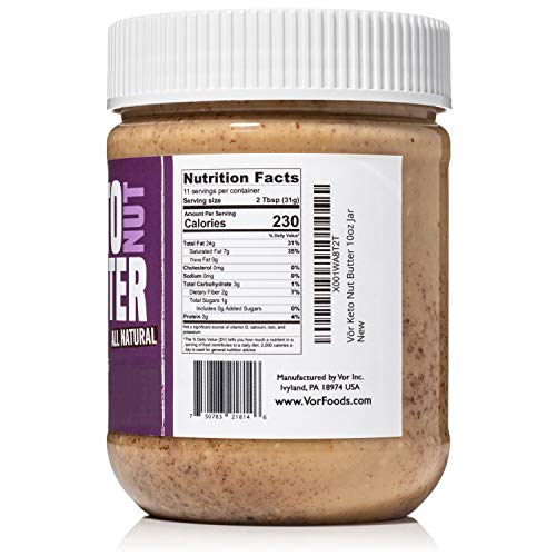 image for Vör All Natural Keto Nut Butter Spread (10oz) | Only Two Ingredients 