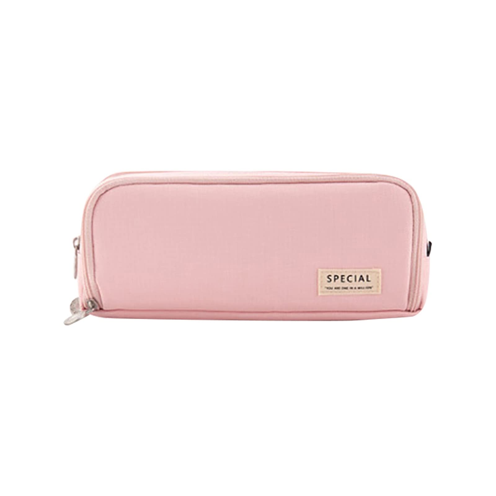 Angxiwan Large Pencil Case Aesthetic Big Capacity Canvas Pencil with Zipper