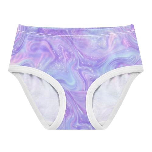 Toddler Underwear Floral 2t Cotton Little Girl Panties Fun Briefs Undies Kids Purple Marble Pastel
