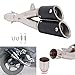 JFG RACING 1.5-2"Inlet Thunder Dual Tail Uscita Silenziatore di scarico con DB-Killer Motorcycle - Black End