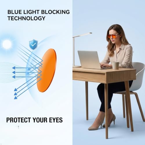 Image of Eyekepper Blue Light Glasses for Woman /Men /Women, Blocking, Fit over Amber
