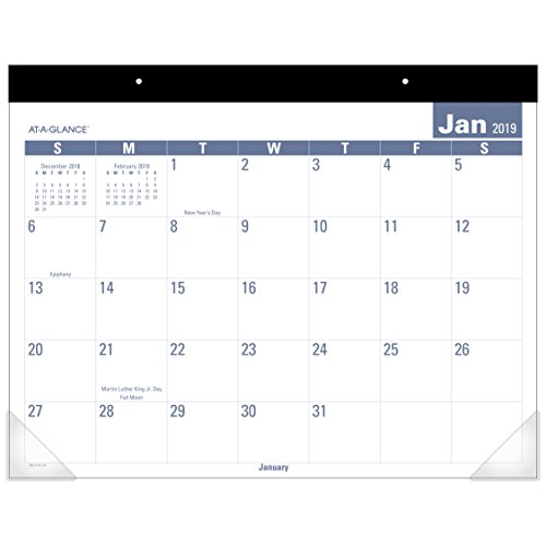 AT-A-GLANCE 2019 Desk Calendar, Desk Pad, 21-3/4