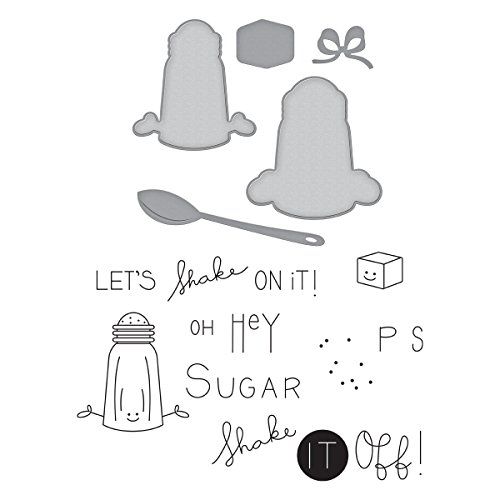 Spellbinders Shake It Up Stamp and Die Set, Metal, Multi-Colour, 29.7 x 14.7 x 0.6 cm