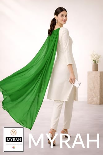 Image of MYRAH Chiffon Solid Casual Daily Use Dupatta For Women's & Girls Length - 2.50 Meter