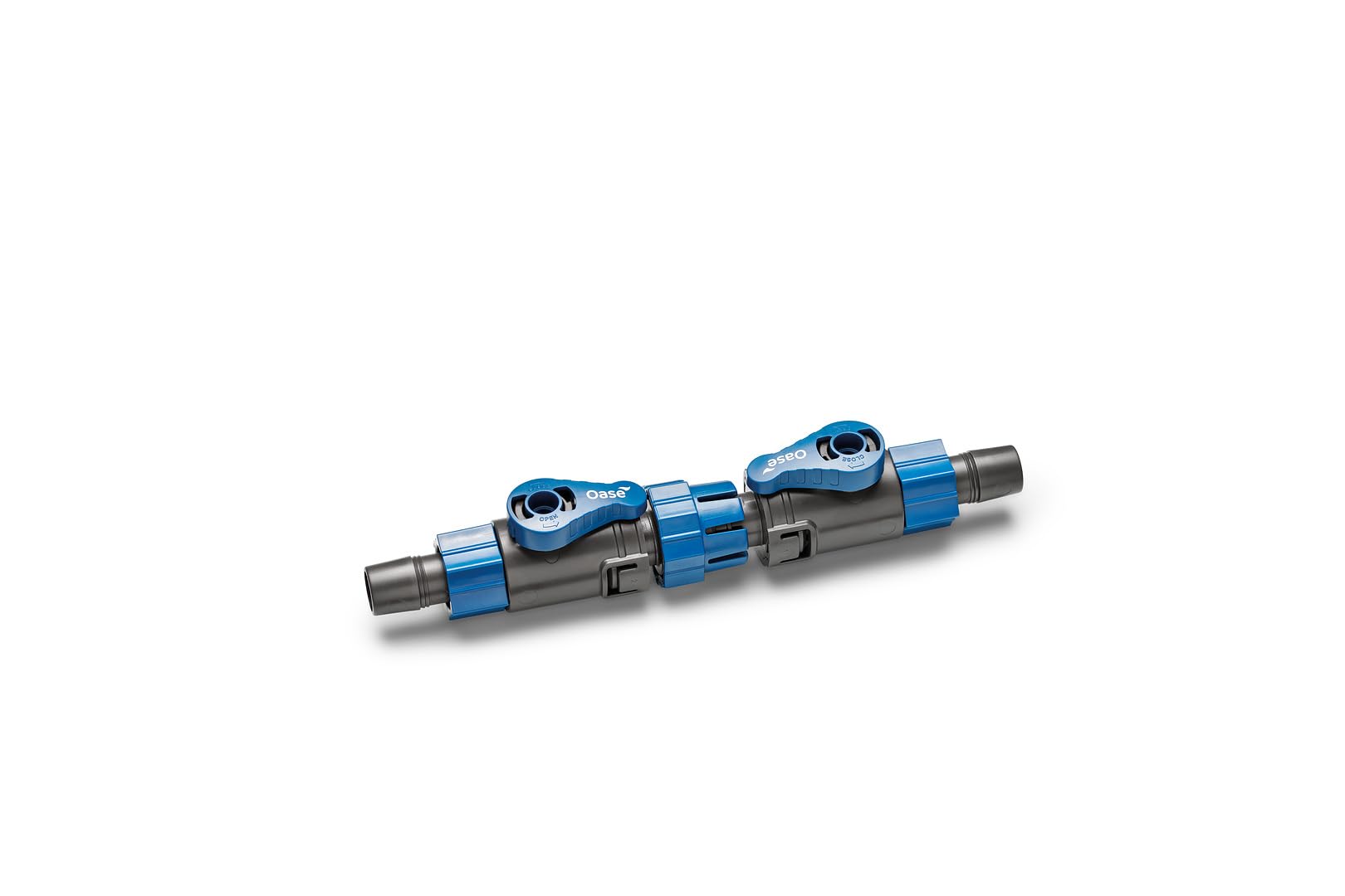 OASE 91581 ShutOff Valve 9/12, Doppelabsperrhahn zur Wasserflussregulierung, mit Trennfunktion, 9 und 12 mm Schlauchanschluss