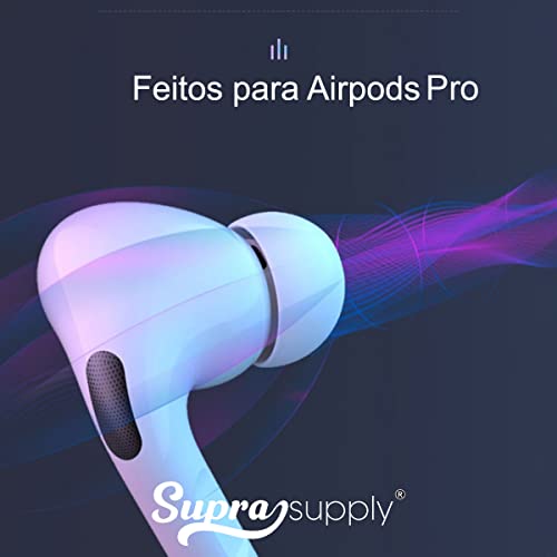 Fixador Auricular Borracha Fone Compatível Com AirPods Pro (M, Branco)
