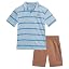 Light Blue Stripe Taupe