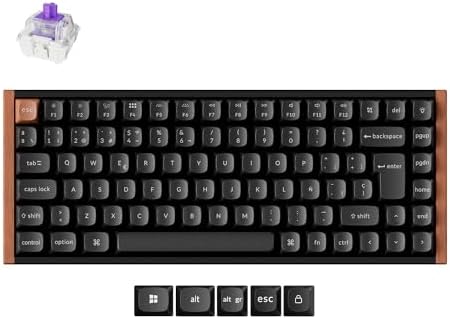 Keychron K2 HE Wireless Keyboard, 75% ES-ISO Design, 2.4GHz and B...