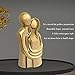 Notakia Hugging Couple Sculptures Home Decor Modern Romantic Love Statue for Office Bookshelf Desktop Decorations (Hugging Couple Gold)