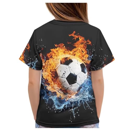 Image of JEOCODY Boys Girls Graphic Tees Funny 3D Printed Short Sleeve T-Shirts 3-16T