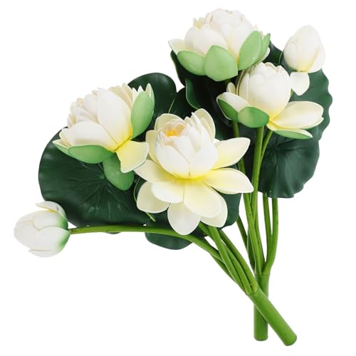 Artificial Lotus Flowers, 2pcs Lotus Flowers Decoration Bouquets Tabletop Background