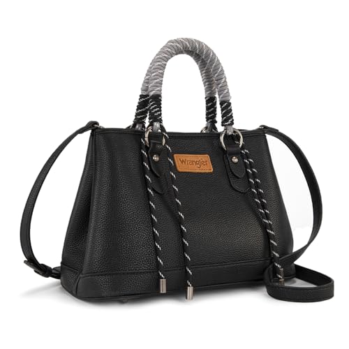 Wrangler Purses for Women Tote Bag Satchel Top Handle Shoulder Handbag Western Medium Large Designer Cute Bags for Ladies Gift Work Travel WG432-8300BK - image 1