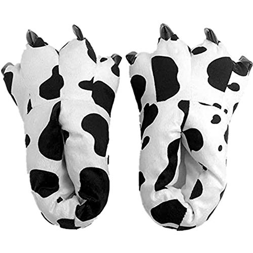 ZHER-LU Pantuflas de pata de garra de animales de peluche, calzado de disfraz unisex, pantuflas de...